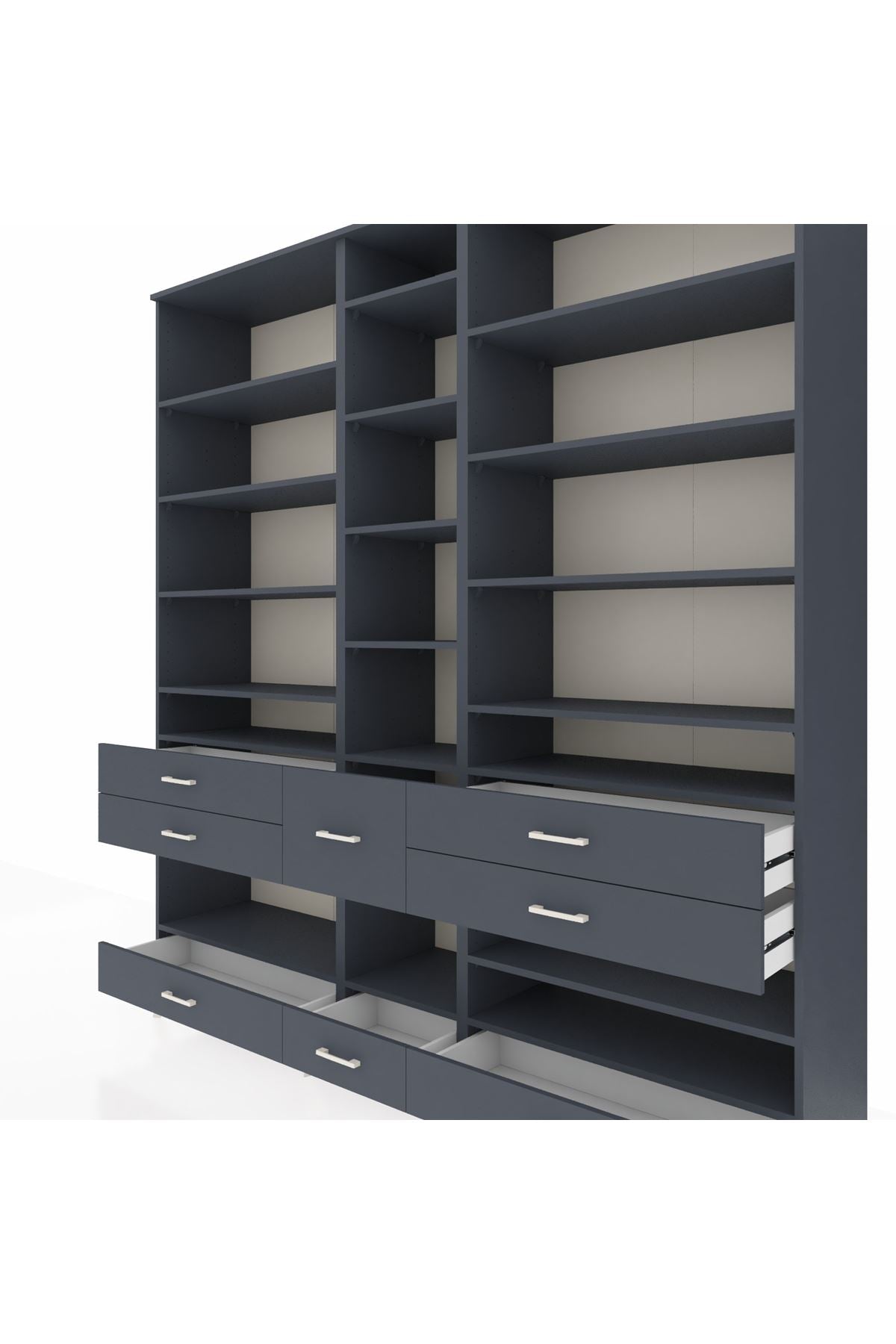 Hyperion Dolap 19 Raflı 8 Çekmeceli 220x44x243 - S553M020V17B