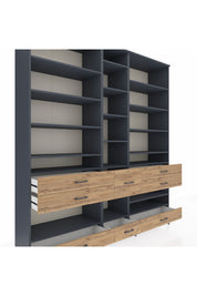 Hyperion Dolap 19 Raflı 8 Çekmeceli 220x44x243 - S553M020V18B