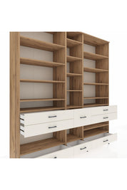 Hyperion Dolap 19 Raflı 8 Çekmeceli 220x44x243 - S553M020V19B