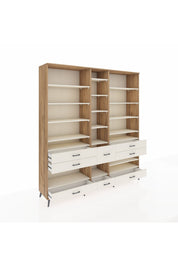 Hyperion Dolap 19 Raflı 8 Çekmeceli 220x44x243 - S553M020V22B
