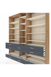 Hyperion Dolap 19 Raflı 8 Çekmeceli 220x44x243 - S553M020V23B