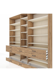 Hyperion Dolap 19 Raflı 8 Çekmeceli 220x44x243 - S553M020V24B