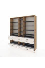 Hyperion Dolap 19 Raflı 8 Çekmeceli 220x44x243 - S553M020V25B