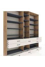 Hyperion Dolap 19 Raflı 8 Çekmeceli 220x44x243 - S553M020V25B