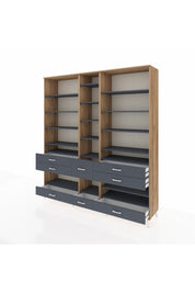 Hyperion Dolap 19 Raflı 8 Çekmeceli 220x44x243 - S553M020V26B