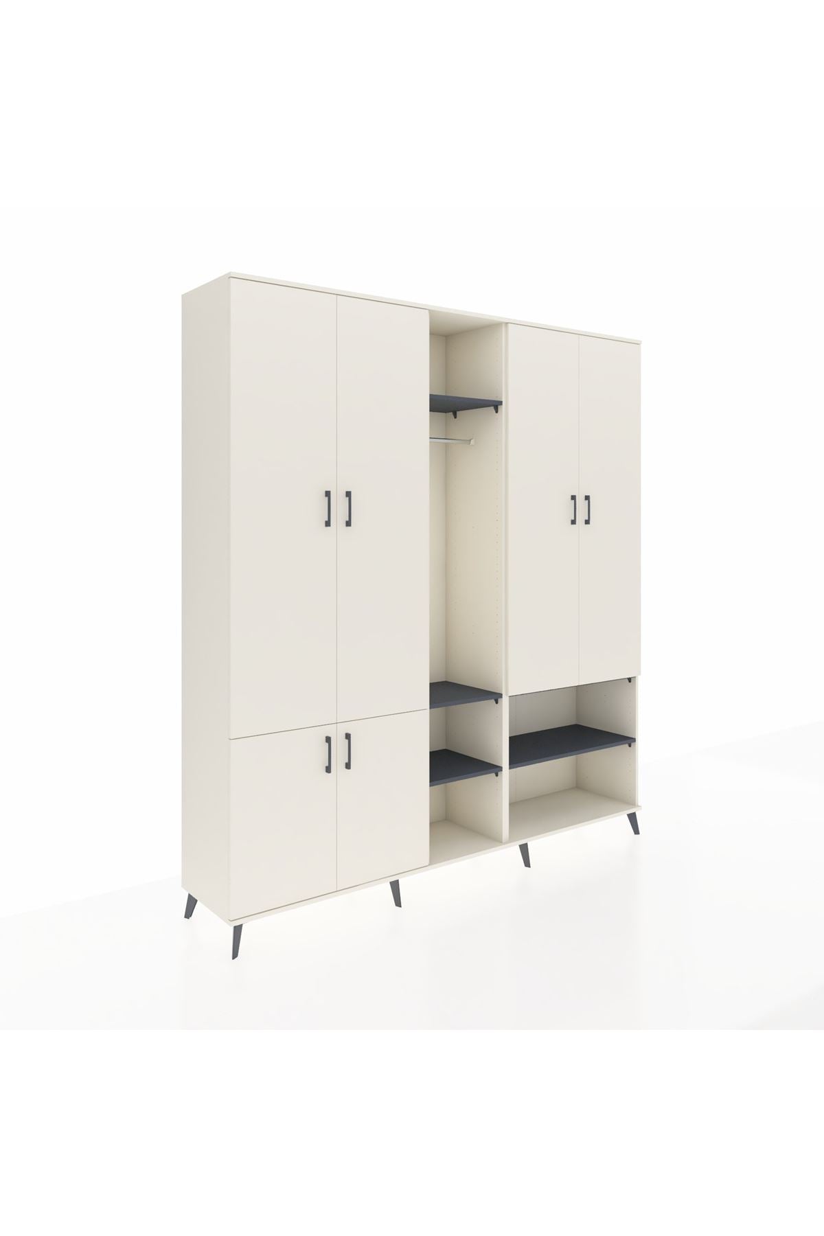 Hyperion Dolap 15 Raflı 5 Kapaklı Tek Askılı 220x44x243 - S553M021V05B
