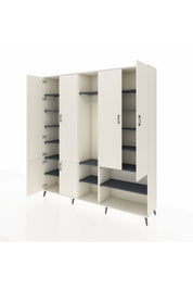 Hyperion Dolap 15 Raflı 5 Kapaklı Tek Askılı 220x44x243 - S553M021V05B