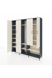 Hyperion Dolap 15 Raflı 5 Kapaklı Tek Askılı 220x44x243 - S553M021V13B