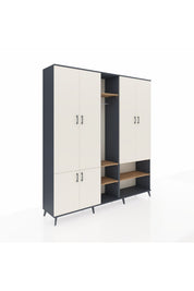 Hyperion Dolap 15 Raflı 5 Kapaklı Tek Askılı 220x44x243 - S553M021V15B