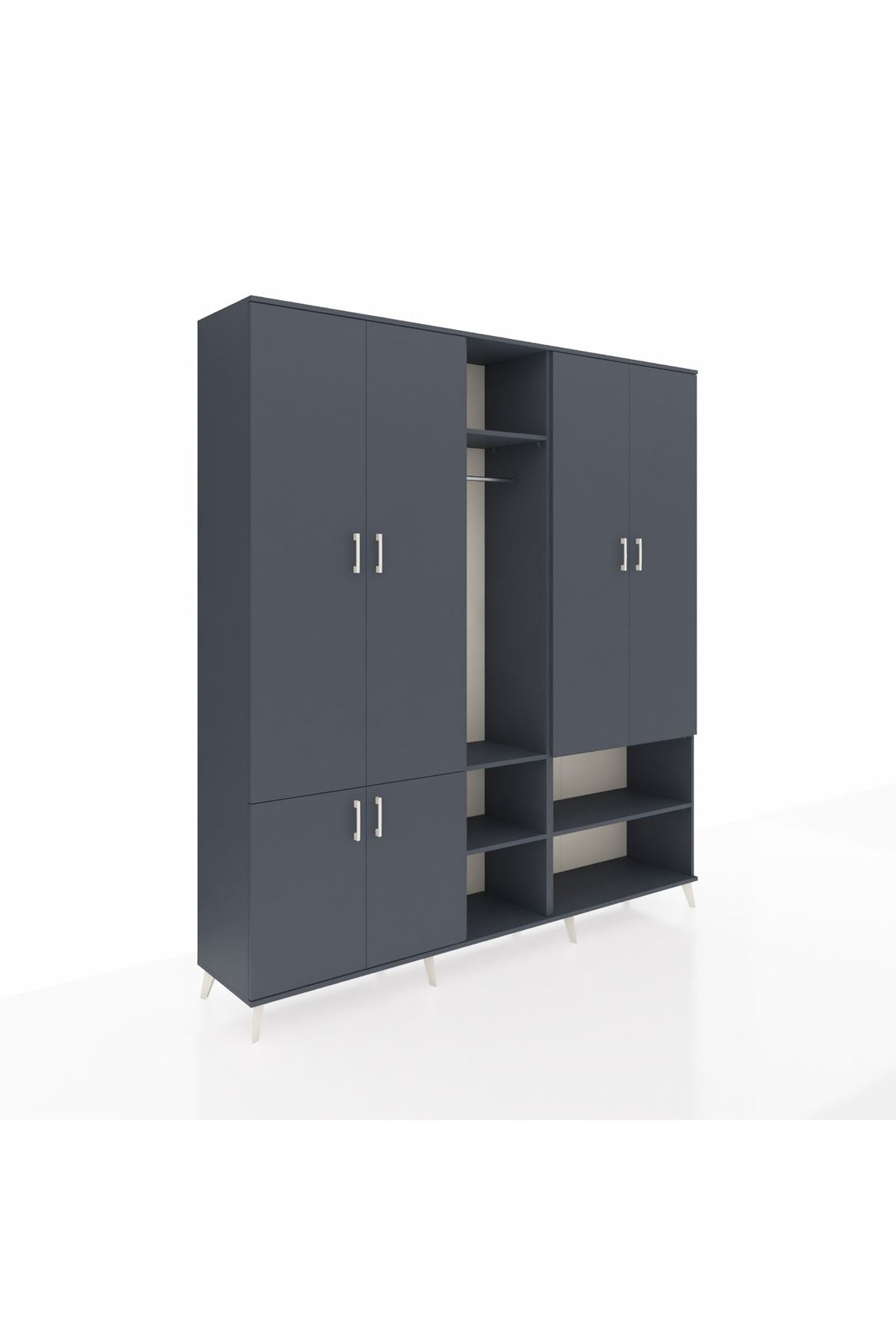 Hyperion Dolap 15 Raflı 5 Kapaklı Tek Askılı 220x44x243 - S553M021V17B