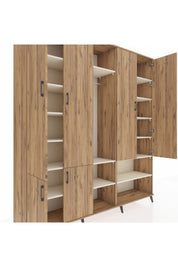 Hyperion Dolap 15 Raflı 5 Kapaklı Tek Askılı 220x44x243 - S553M021V19B