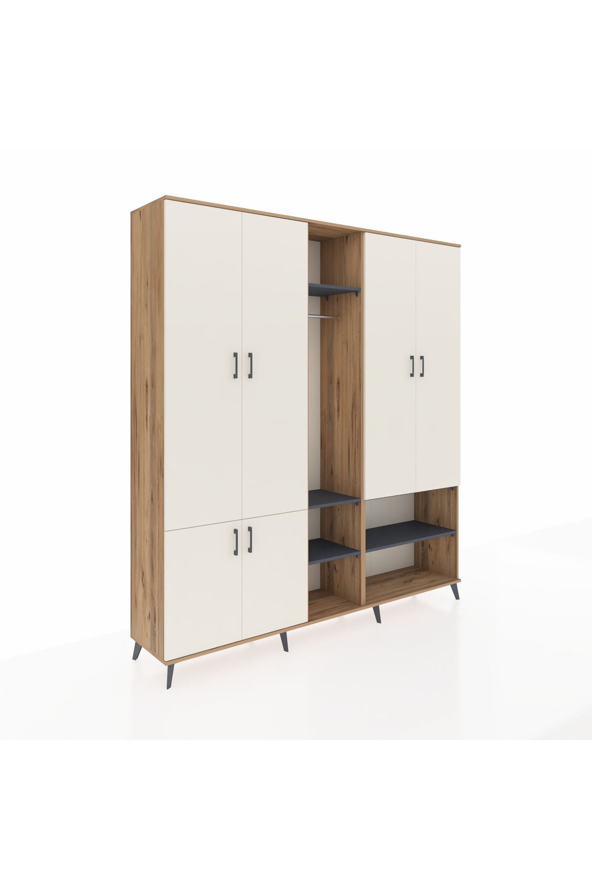 Hyperion Dolap 15 Raflı 5 Kapaklı Tek Askılı 220x44x243 - S553M021V23B