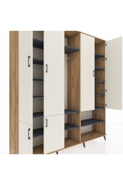 Hyperion Dolap 15 Raflı 5 Kapaklı Tek Askılı 220x44x243 - S553M021V23B