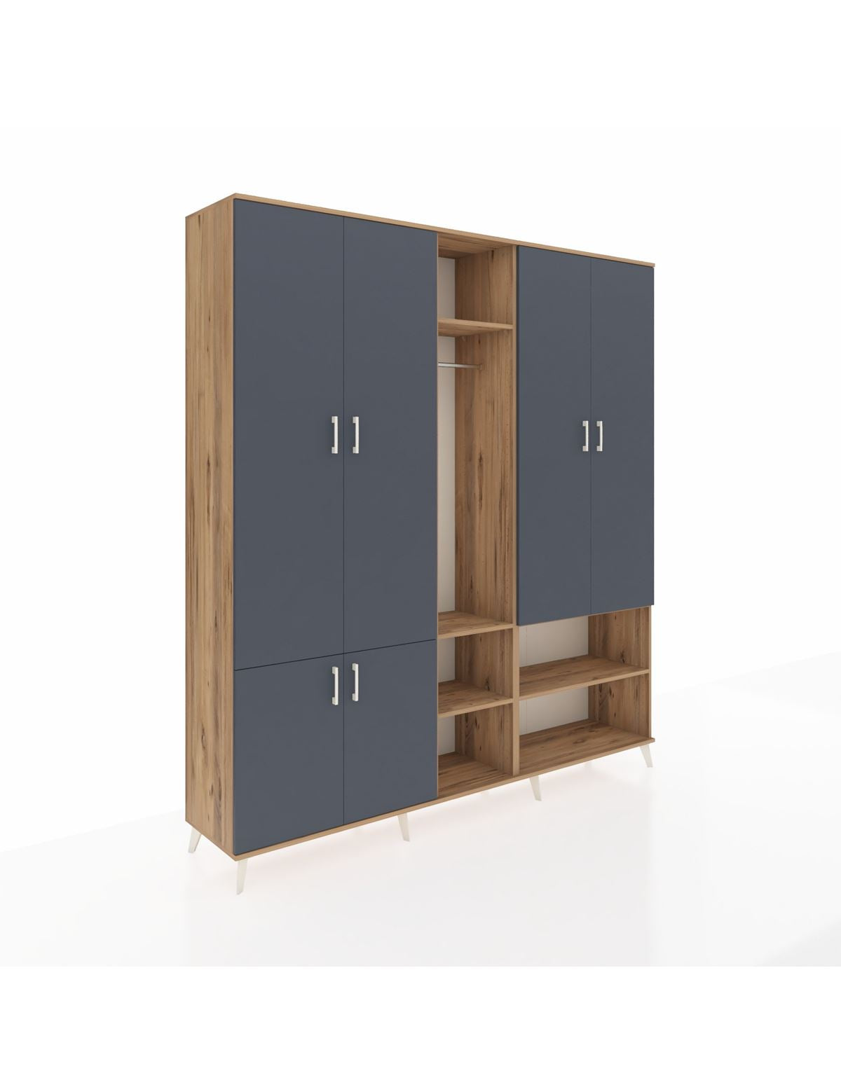 Hyperion Dolap 15 Raflı 5 Kapaklı Tek Askılı 220x44x243 - S553M021V27B