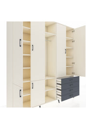 Hyperion Dolap 14 Raflı 4 Çekmeceli Tek Askılı 220x44x243 - S553M022V05B