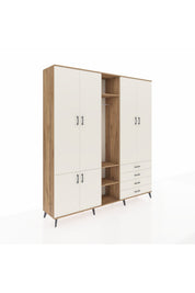 Hyperion Dolap 14 Raflı 4 Çekmeceli Tek Askılı 220x44x243 - S553M022V22B