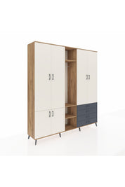 Hyperion Dolap 14 Raflı 4 Çekmeceli Tek Askılı 220x44x243 - S553M022V23B