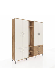 Hyperion Dolap 14 Raflı 4 Çekmeceli Tek Askılı 220x44x243 - S553M022V24B
