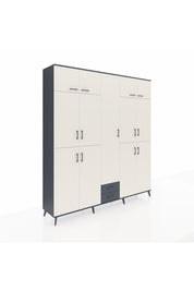 Hyperion Dolap 10 Raflı 2 Çekmeceli 4 Askılı 220x44x243 - S553M012V14B
