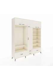 Hyperion Dolap 18 Raflı 4 Çekmeceli Tek Askılı 220x44x243 - S553M024V04B