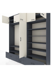 Hyperion Dolap 18 Raflı 4 Çekmeceli Tek Askılı 220x44x243 - S553M024V14B