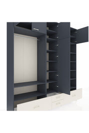 Hyperion Dolap 18 Raflı 4 Çekmeceli Tek Askılı 220x44x243 - S553M024V16B