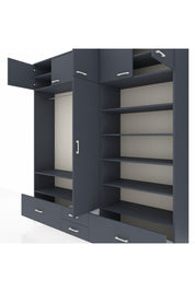 Hyperion Dolap 18 Raflı 4 Çekmeceli Tek Askılı 220x44x243 - S553M024V17B