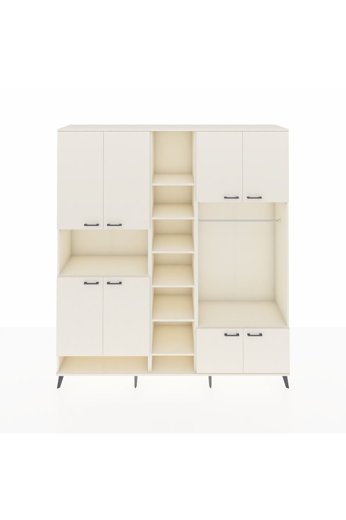 Hyperion Dolap 18 Raflı 8 Kapaklı Tek Askılı 220x44x243 - S553M025V04B
