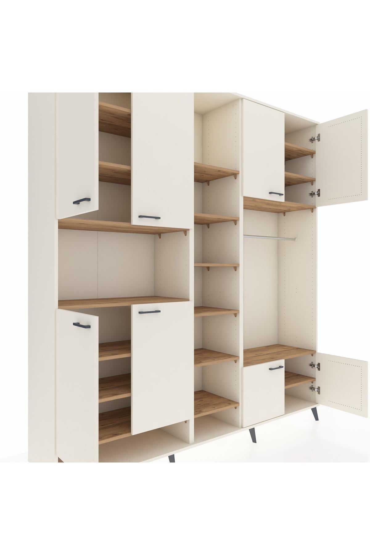 Hyperion Dolap 18 Raflı 8 Kapaklı Tek Askılı 220x44x243 - S553M025V06B