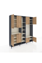 Hyperion Dolap 18 Raflı 8 Kapaklı Tek Askılı 220x44x243 - S553M025V10B