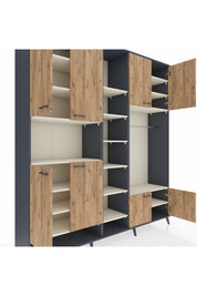 Hyperion Dolap 18 Raflı 8 Kapaklı Tek Askılı 220x44x243 - S553M025V10B