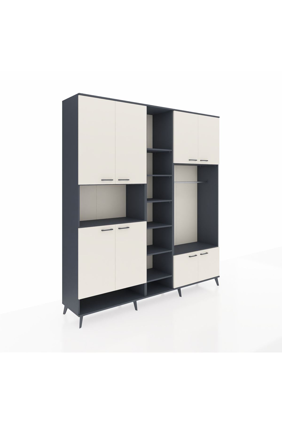 Hyperion Dolap 18 Raflı 8 Kapaklı Tek Askılı 220x44x243 - S553M025V14B