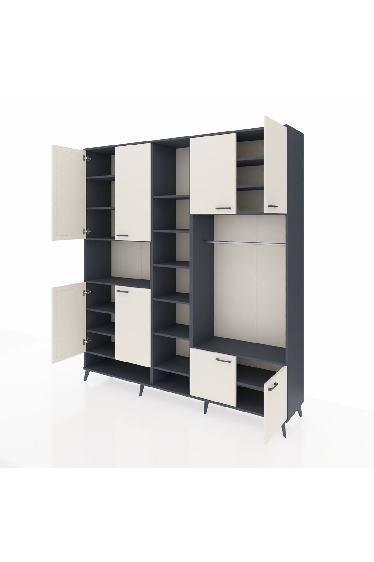 Hyperion Dolap 18 Raflı 8 Kapaklı Tek Askılı 220x44x243 - S553M025V14B