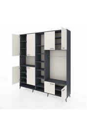 Hyperion Dolap 18 Raflı 8 Kapaklı Tek Askılı 220x44x243 - S553M025V14B