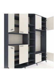 Hyperion Dolap 18 Raflı 8 Kapaklı Tek Askılı 220x44x243 - S553M025V14B