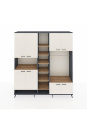 Hyperion Dolap 18 Raflı 8 Kapaklı Tek Askılı 220x44x243 - S553M025V15B