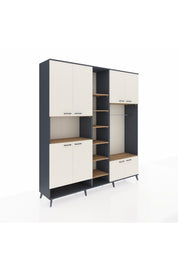 Hyperion Dolap 18 Raflı 8 Kapaklı Tek Askılı 220x44x243 - S553M025V15B