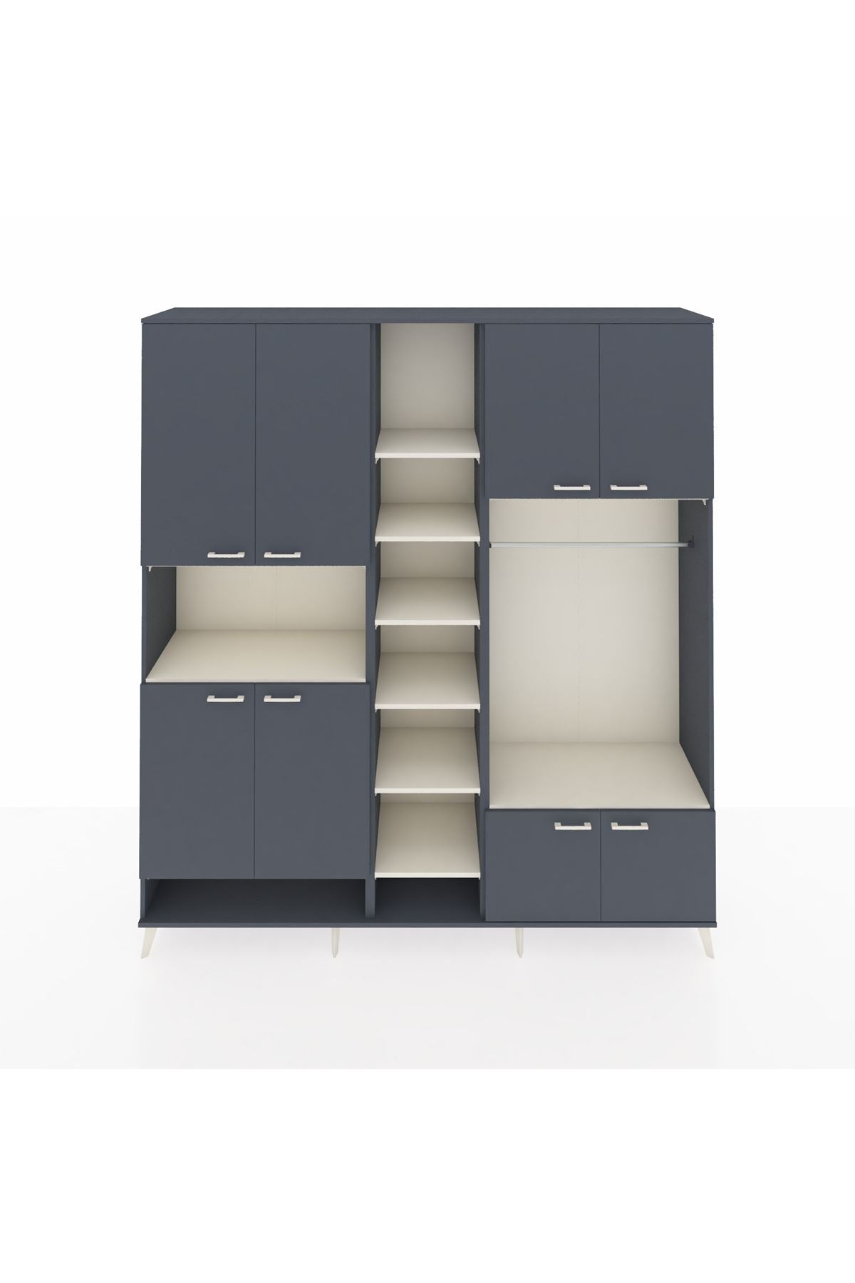 Hyperion Dolap 18 Raflı 8 Kapaklı Tek Askılı 220x44x243 - S553M025V16B
