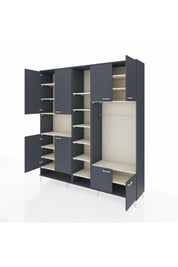 Hyperion Dolap 18 Raflı 8 Kapaklı Tek Askılı 220x44x243 - S553M025V16B