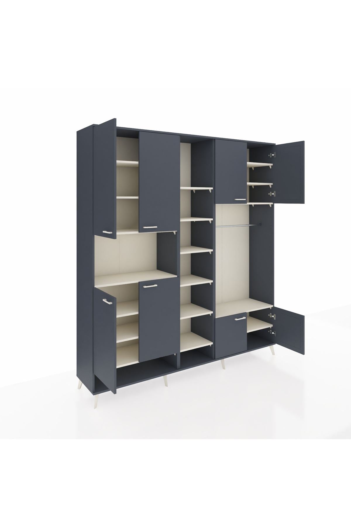 Hyperion Dolap 18 Raflı 8 Kapaklı Tek Askılı 220x44x243 - S553M025V16B