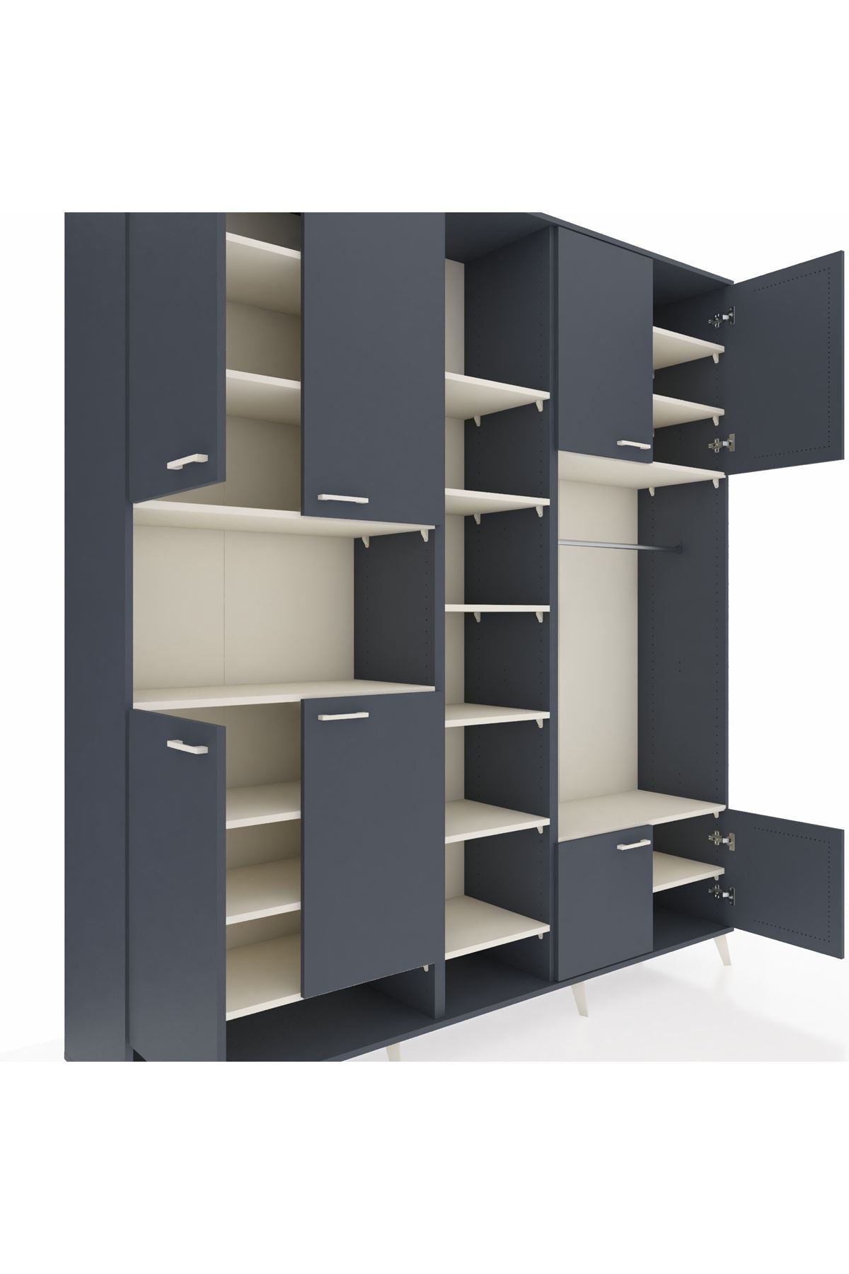 Hyperion Dolap 18 Raflı 8 Kapaklı Tek Askılı 220x44x243 - S553M025V16B