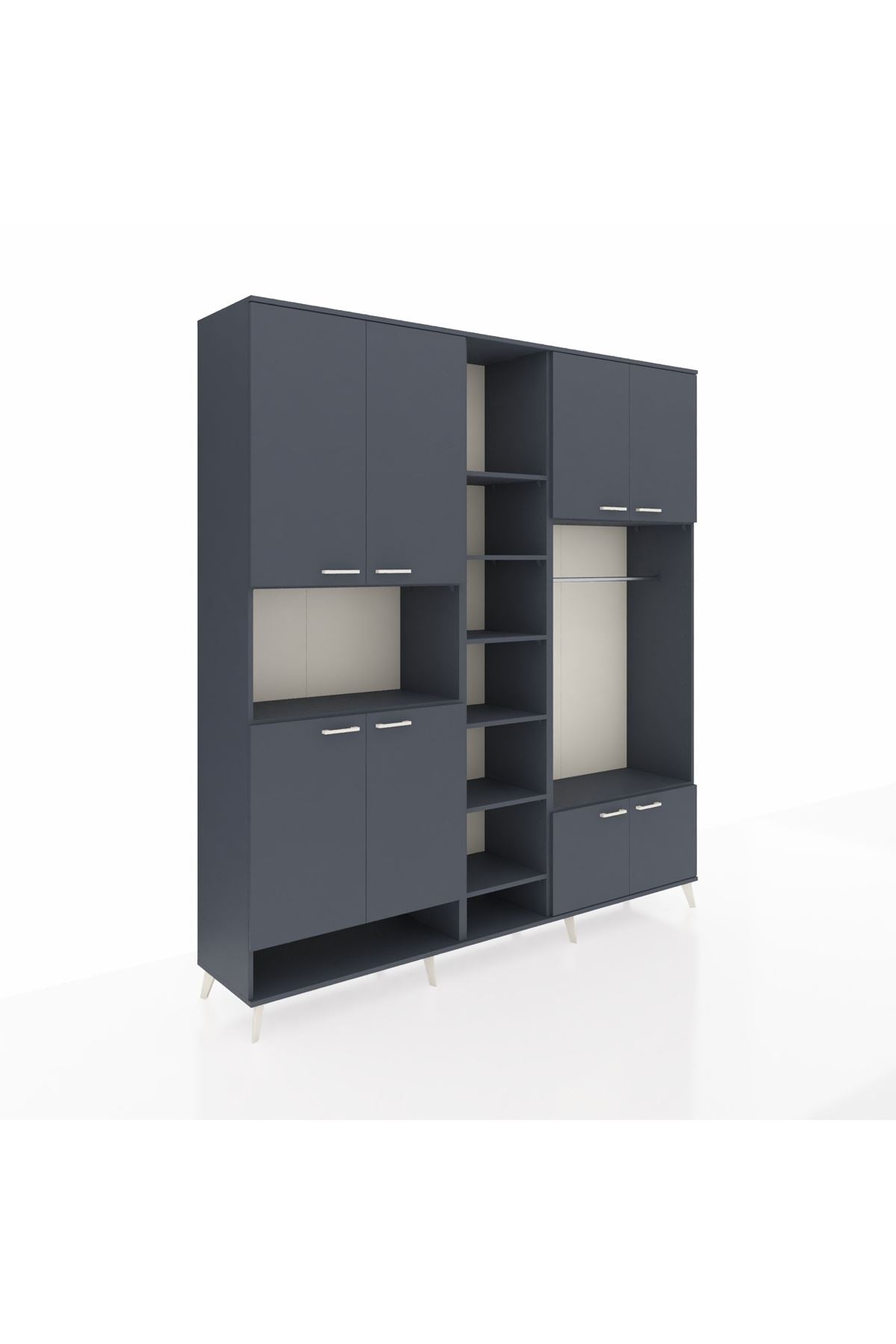 Hyperion Dolap 18 Raflı 8 Kapaklı Tek Askılı 220x44x243 - S553M025V17B