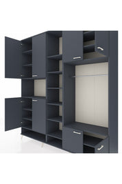 Hyperion Dolap 18 Raflı 8 Kapaklı Tek Askılı 220x44x243 - S553M025V17B
