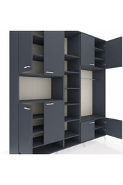 Hyperion Dolap 18 Raflı 8 Kapaklı Tek Askılı 220x44x243 - S553M025V17B