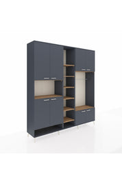 Hyperion Dolap 18 Raflı 8 Kapaklı Tek Askılı 220x44x243 - S553M025V18B