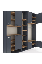 Hyperion Dolap 18 Raflı 8 Kapaklı Tek Askılı 220x44x243 - S553M025V18B