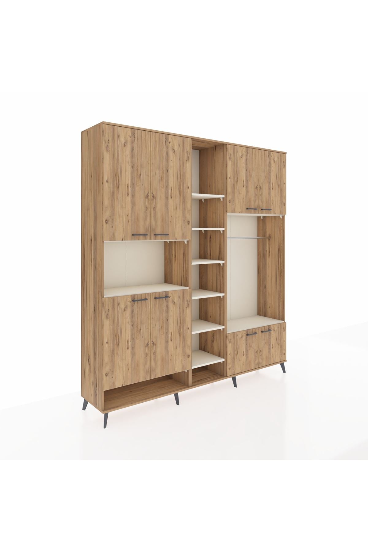 Hyperion Dolap 18 Raflı 8 Kapaklı Tek Askılı 220x44x243 - S553M025V19B