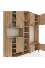 Hyperion Dolap 18 Raflı 8 Kapaklı Tek Askılı 220x44x243 - S553M025V21B