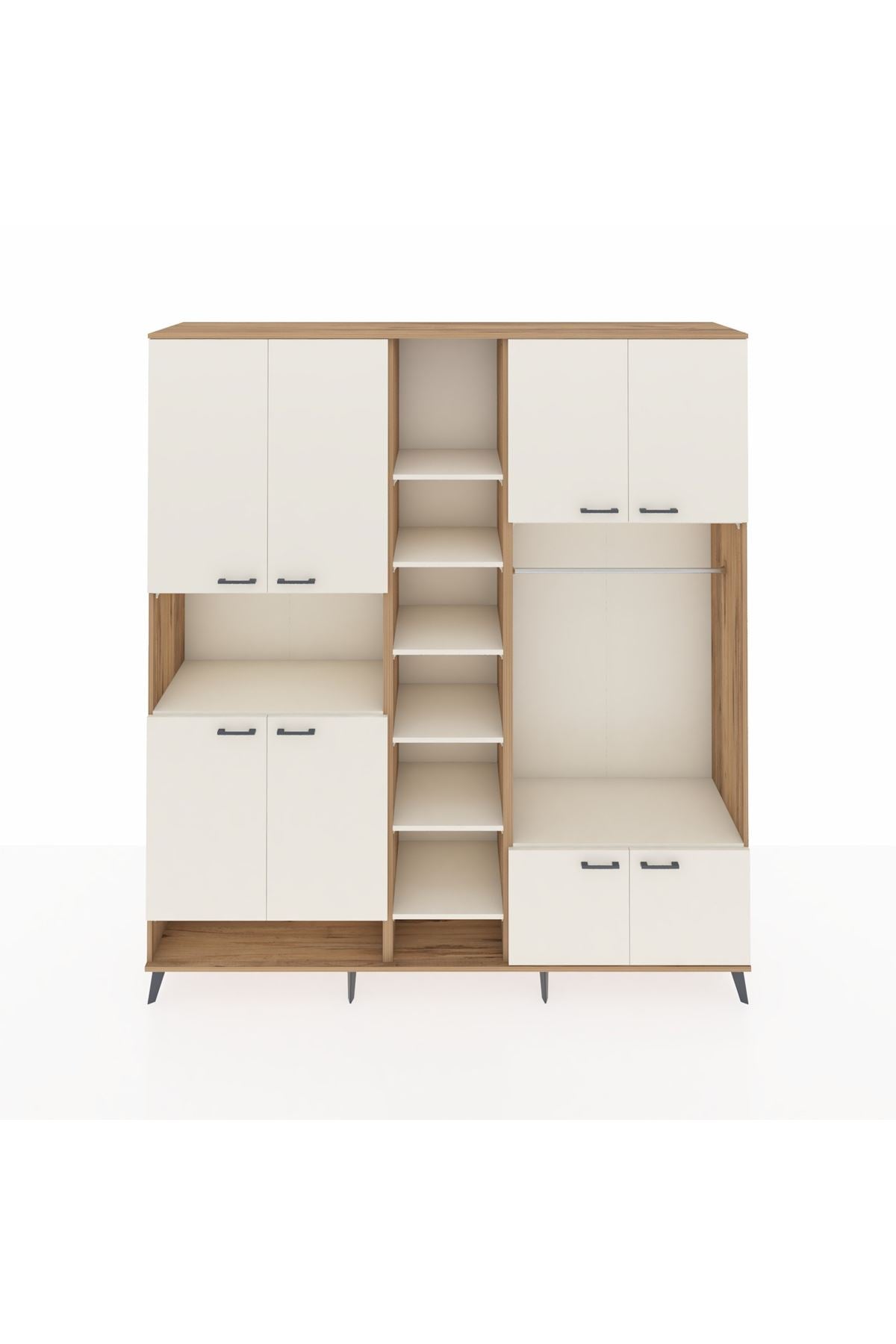 Hyperion Dolap 18 Raflı 8 Kapaklı Tek Askılı 220x44x243 - S553M025V22B