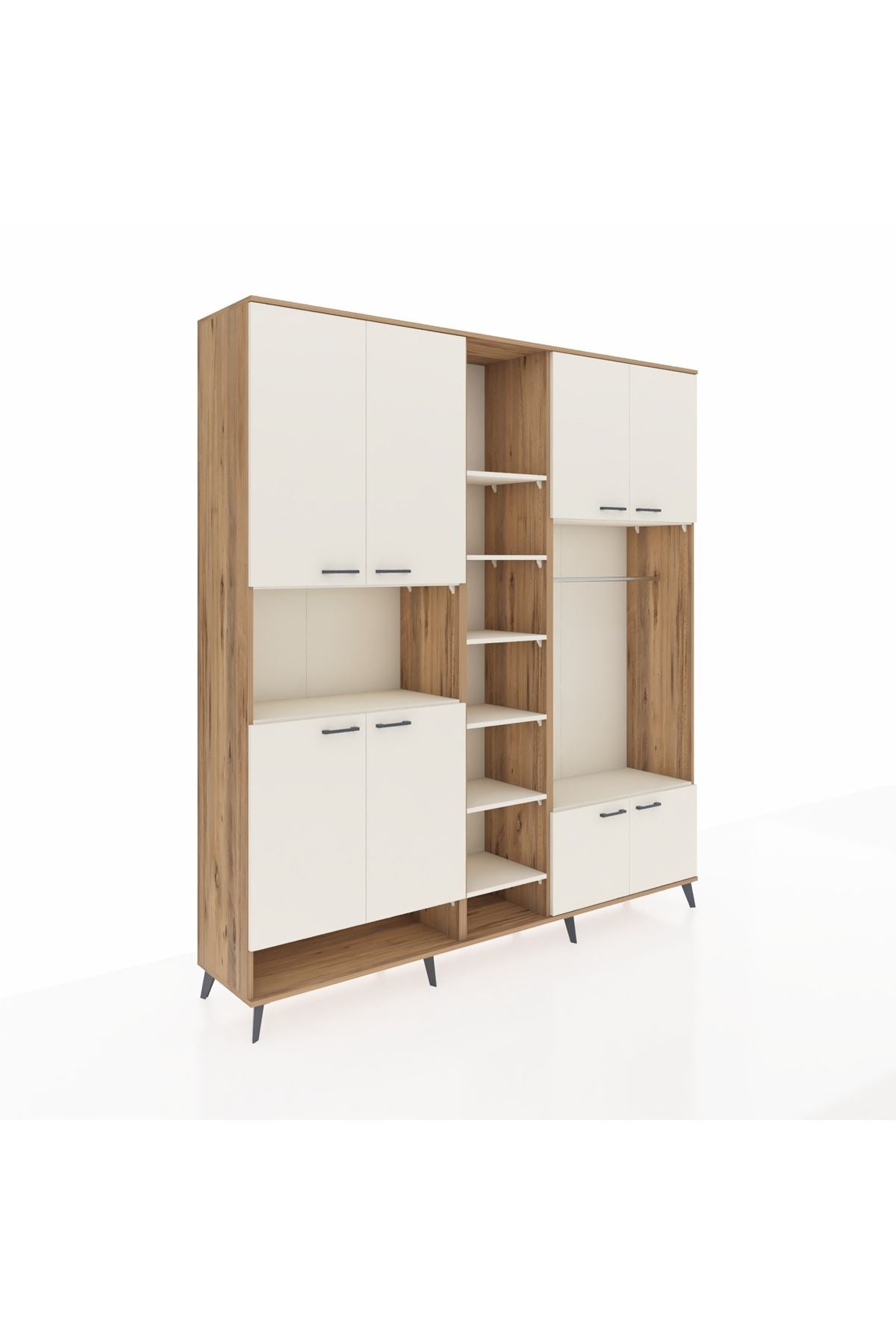 Hyperion Dolap 18 Raflı 8 Kapaklı Tek Askılı 220x44x243 - S553M025V22B